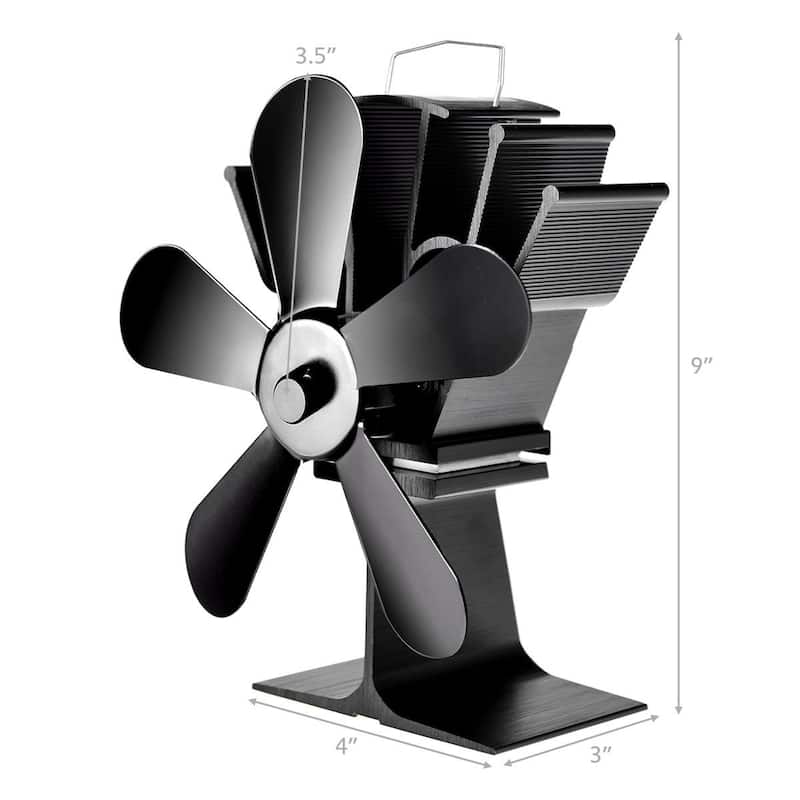 Costway Stove Fan 5 Blades Fuel Saving Heat Powered For Wood Burner - See Details