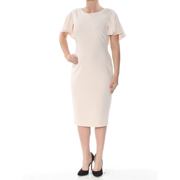 liz claiborne flutter sleeve sheath dress