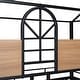preview thumbnail 6 of 23, Modern Twin Over Twin Metal Floor Bunk Bed with Ladder and Slide, House Shaped Metal Bedframe with Roof for Kids, Space-Saving