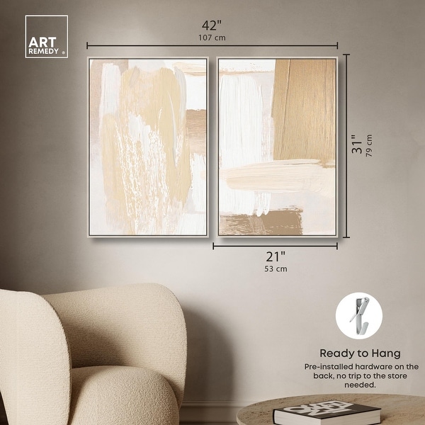 -Texture Art／50×40cm テクスチャー N.キャンバスボードc2 Tactile Textures II Canvas Set of 2 by Art Remedy - Bed Bath