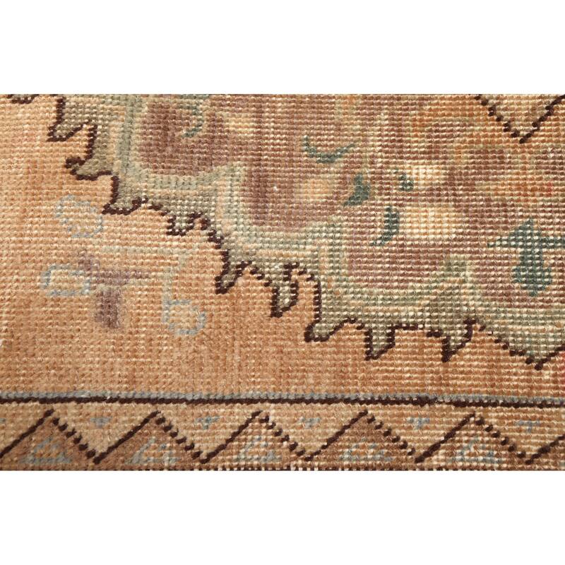 ECARPETGALLERY Hand-knotted Antalya Vintage Tan Wool Rug - 3'9 x 9'6