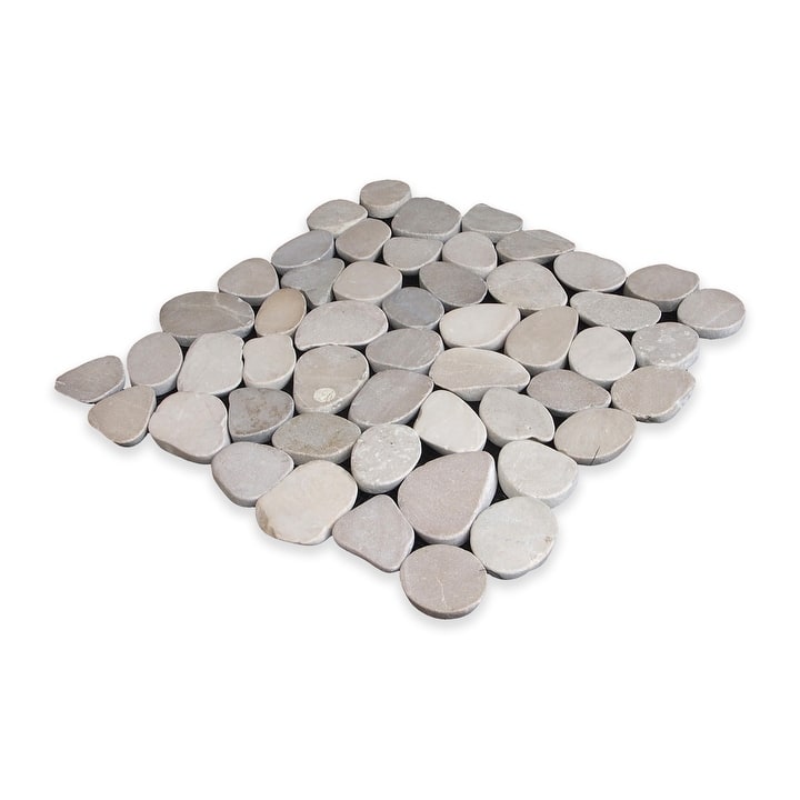 Sliced Pebble 11 in. x 11 in. Mesh-Mounted Mosaic Wall and Floor Tile