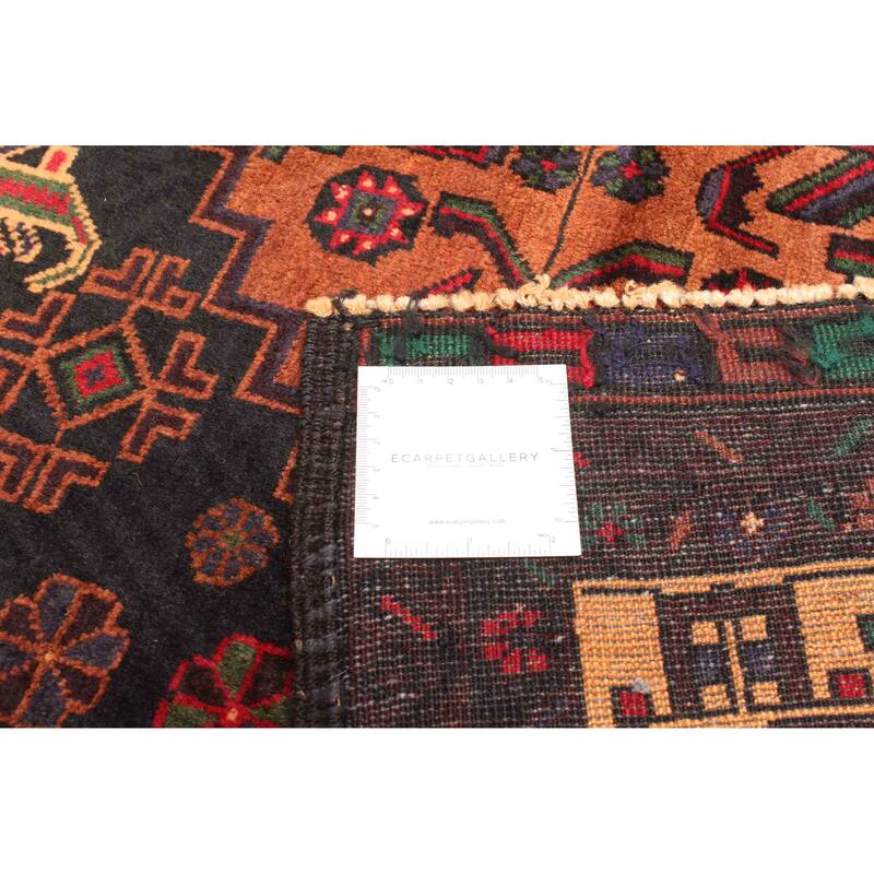 ECARPETGALLERY Hand-knotted Teimani Black Wool Rug - 3'11 x 6'2