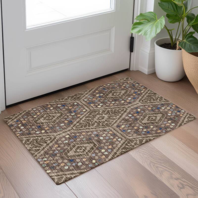 Machine Washable Indoor/ Outdoor Global Nipsey Chantille Rug