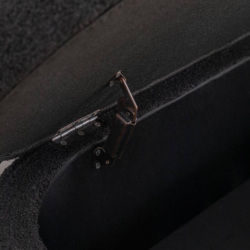 Modern Glam Teddy Fabric Upholstered Storage Ottoman Bench