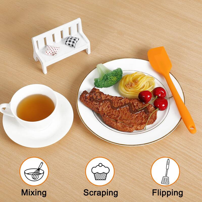 5.9" Silicone Spatula Heat Resistant Non Stick for Kitchen Cooking Baking