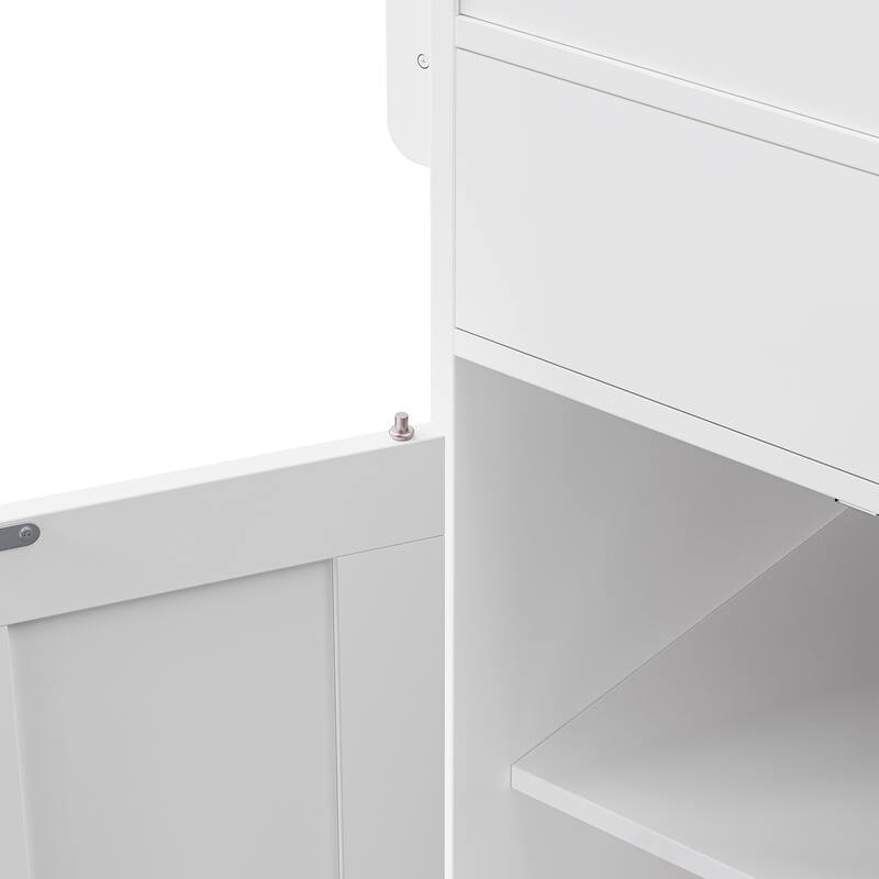 74.5“ Kitchen Island with Extendable Dining Table, Rolling Kitchen Island on Wheels with Spice Rack, Drawers and Cabinets