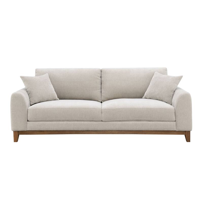 Furniture of America Lurek Mid Century Modern 3-Piece Chenille Sofa Set