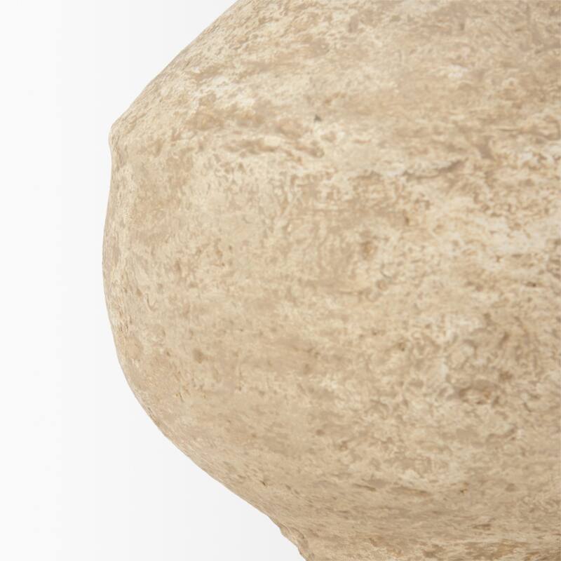 Ritu Small Beige Paper Mache Pot Vase