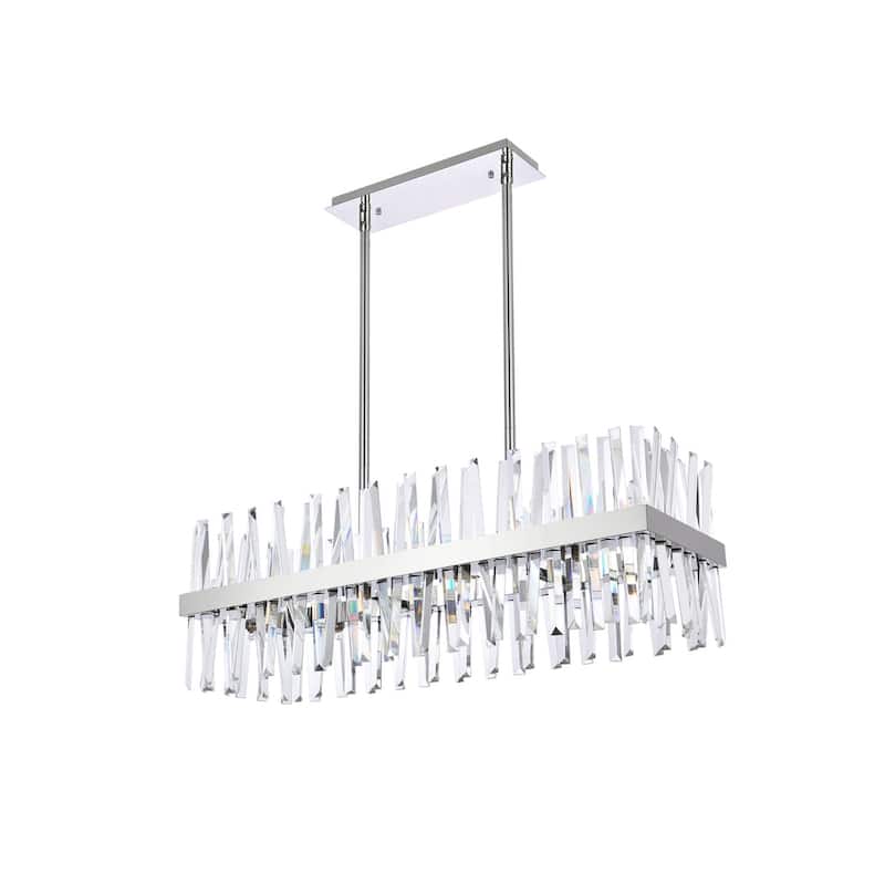 Indigo Home 36 inch crystal rectangle chandelier light