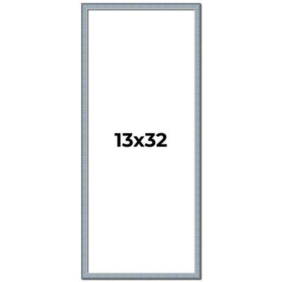 13x32 Frame Rustic Sky Blue Solid Wood Picture Frame | 0.75 Inch