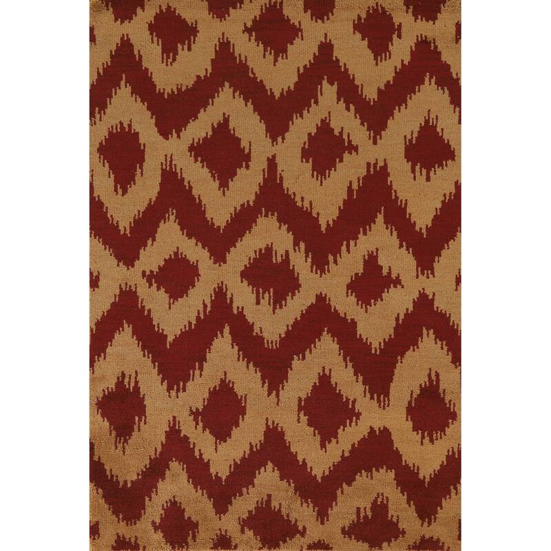 Hand Knotted Oriental 100% Wool Carpet Modern All-Over Yellow & Gold Gabbeh Area Rug - 7' 11'' X 5' 1''