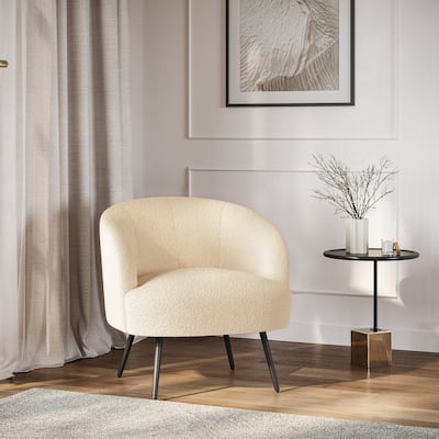 CorLiving Boucle Barrel Accent Chair