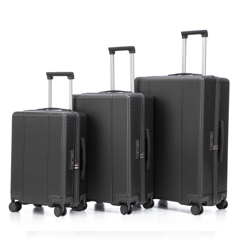 20"/24"/28" 3 pcs/set in ABS Spinner Wheel Luggage, Carry on Suitcase, Matching Color, TSA Combination Lock