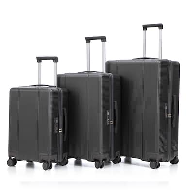 20"/24"/28" 3 pcs/set in ABS Spinner Wheel Luggage, Carry on Suitcase, Matching Color, TSA Combination Lock