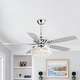 preview thumbnail 2 of 19, Modern 52-inch Wood 5-Blade Crystal LED Ceiling Fan with Remote - 52-in