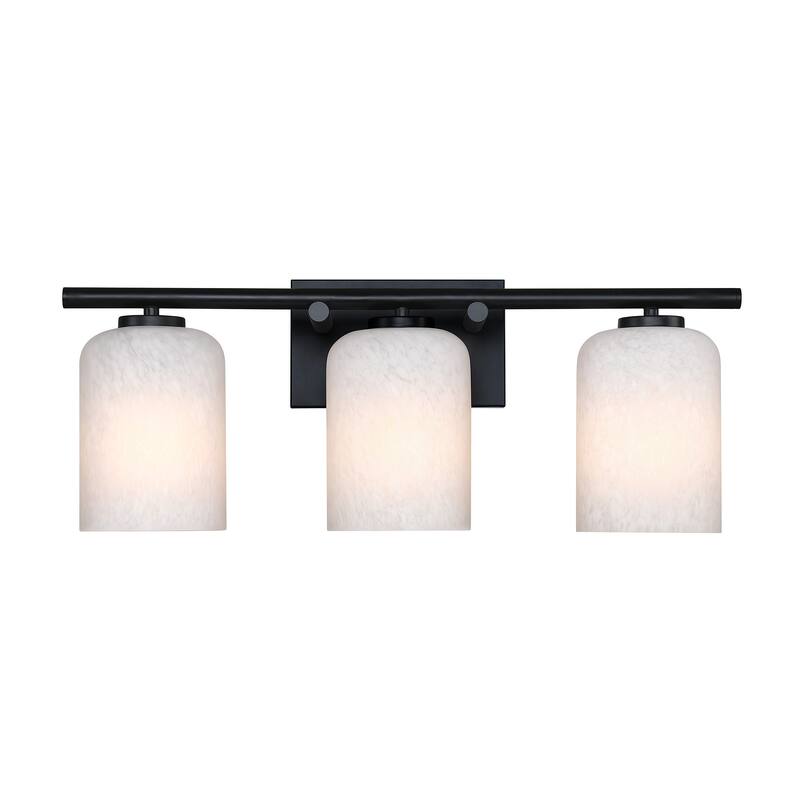 Bluestone Ridge 24 in. 3-Light Matte Black Vanity Wall Light for Bathrooms - 5