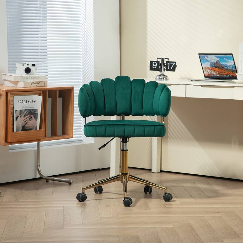 Modern Height Adjustable Swivel Office Chair - Emerald