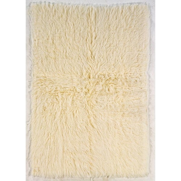 slide 2 of 4, Flokati 2000gr Natural - 5' x 7'