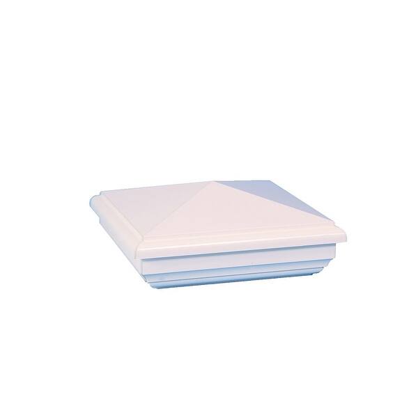 Set Of 2 Crisp White New England Post Caps For 4x4 Fence Post Overstock