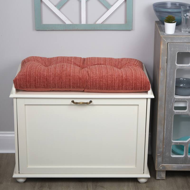 Klear Vu Non-Slip Gripper Bench Cushion - 30 x 14 - Clay