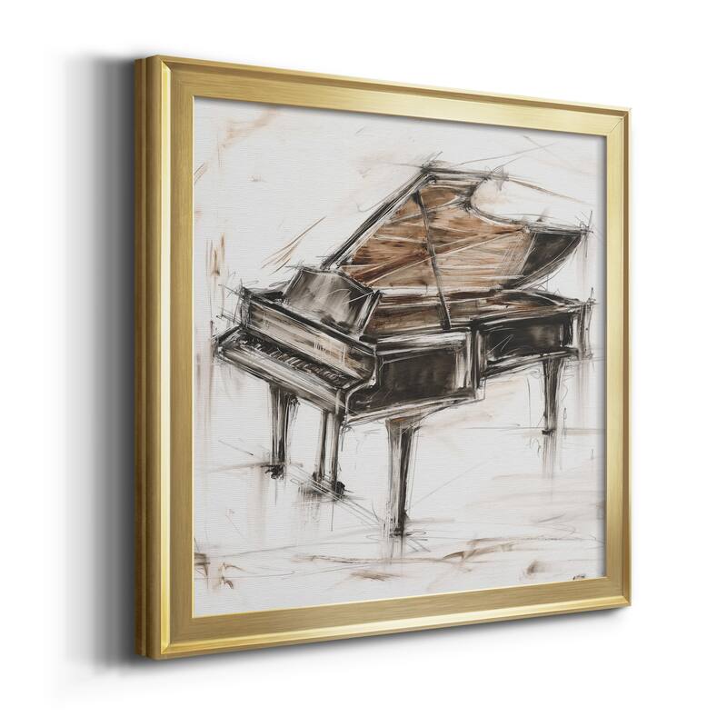 Grand Piano Study-Premium Framed Canvas - Ready to Hang