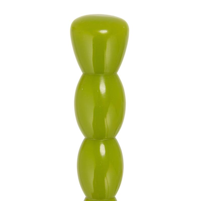 2-Piece Natural Horn Salad Server Set with Marbled Resin Handles - Green - 12.0"L x 2.5"W x 1.25"H