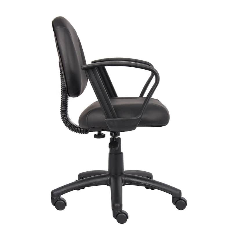 Boss Black Posture Chair with Loop Arms