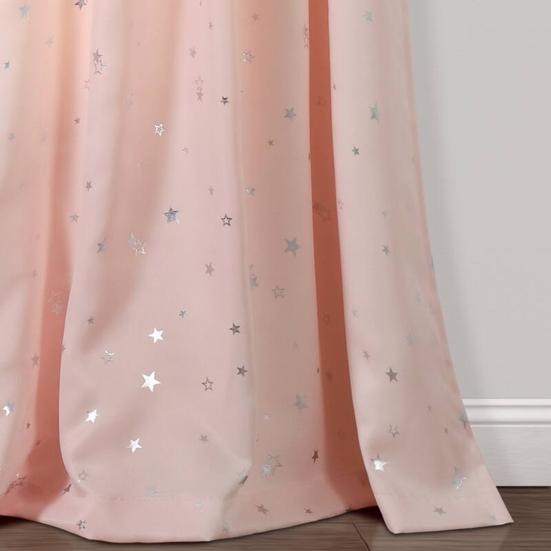 Lush Decor Star Room Darkening Window Curtain Panel Pair