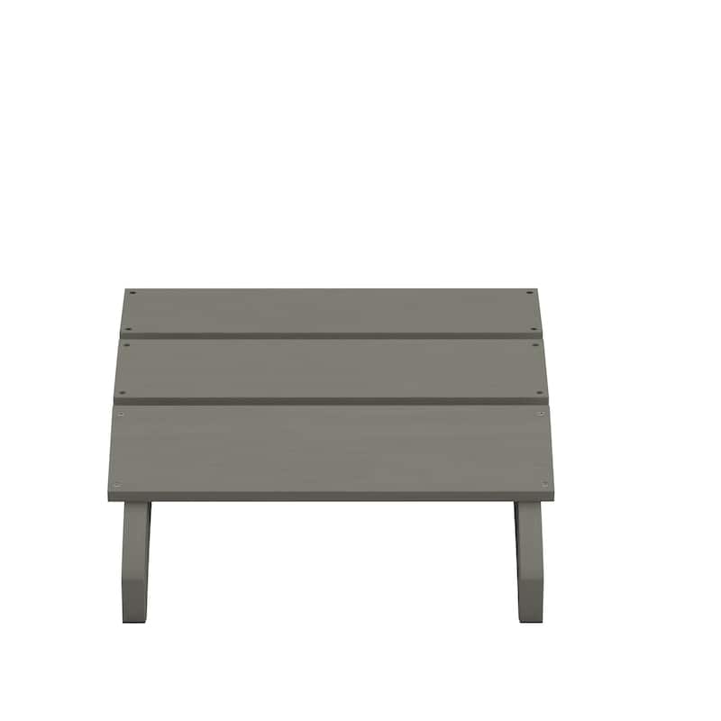 Indoor/Outdoor Poly Resin Adirondack Style Ottoman - 20.5"D x 19.5"W x 13.5"H