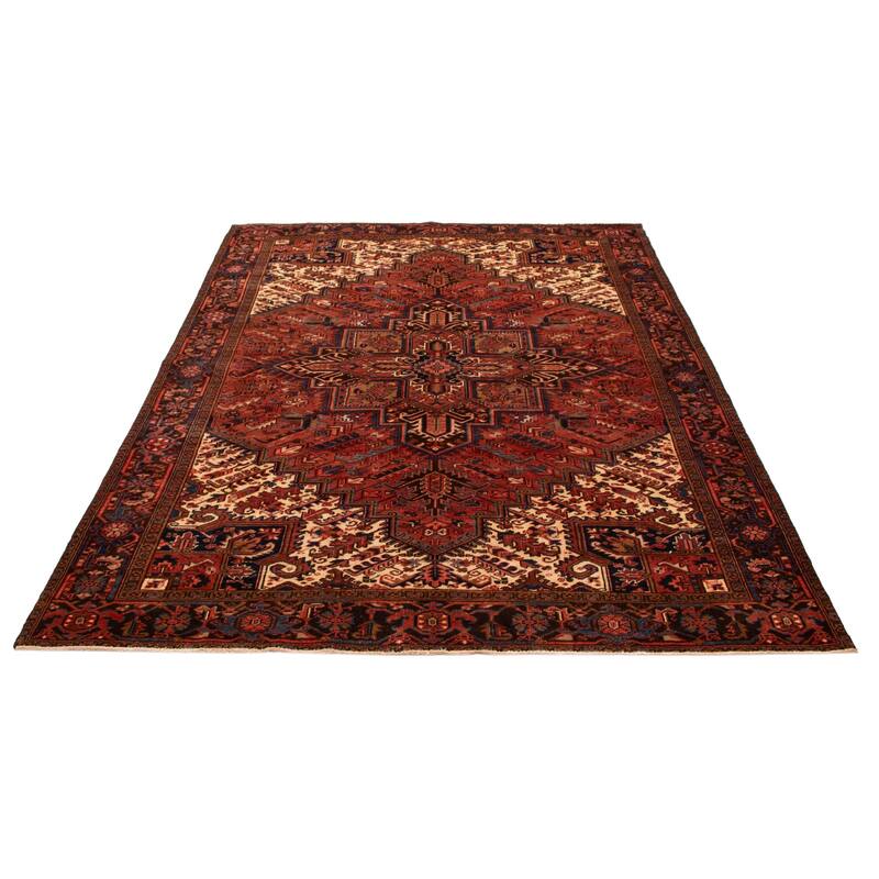 ECARPETGALLERY Hand-knotted Sarabi Dark Red Wool Rug - 8'1 x 10'10