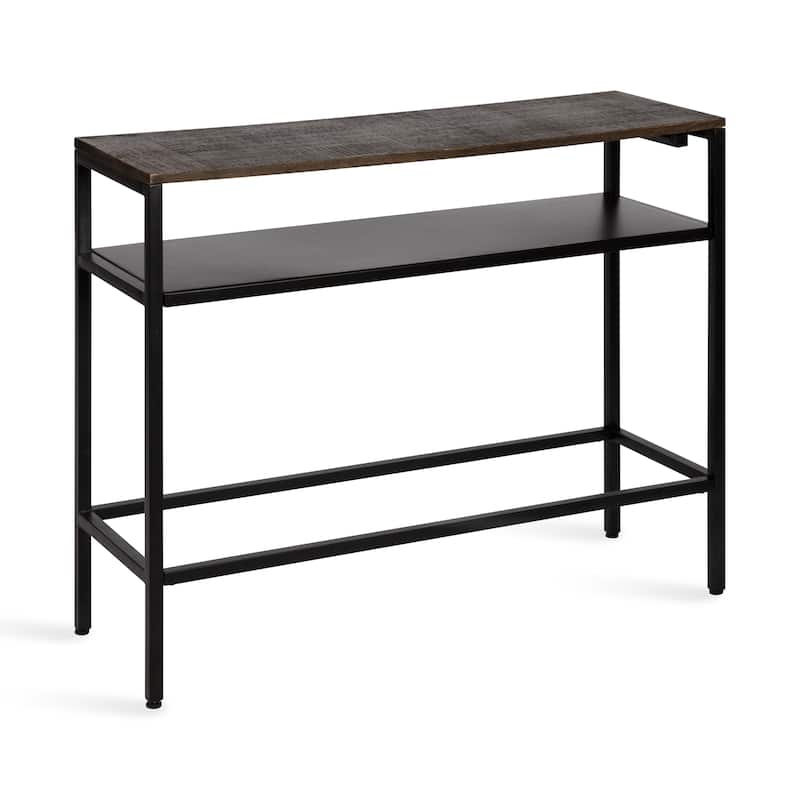 Kate and Laurel Westbrook Wood and Metal Console Table - 36x12x30 - Rustic Brown - 36x12x30