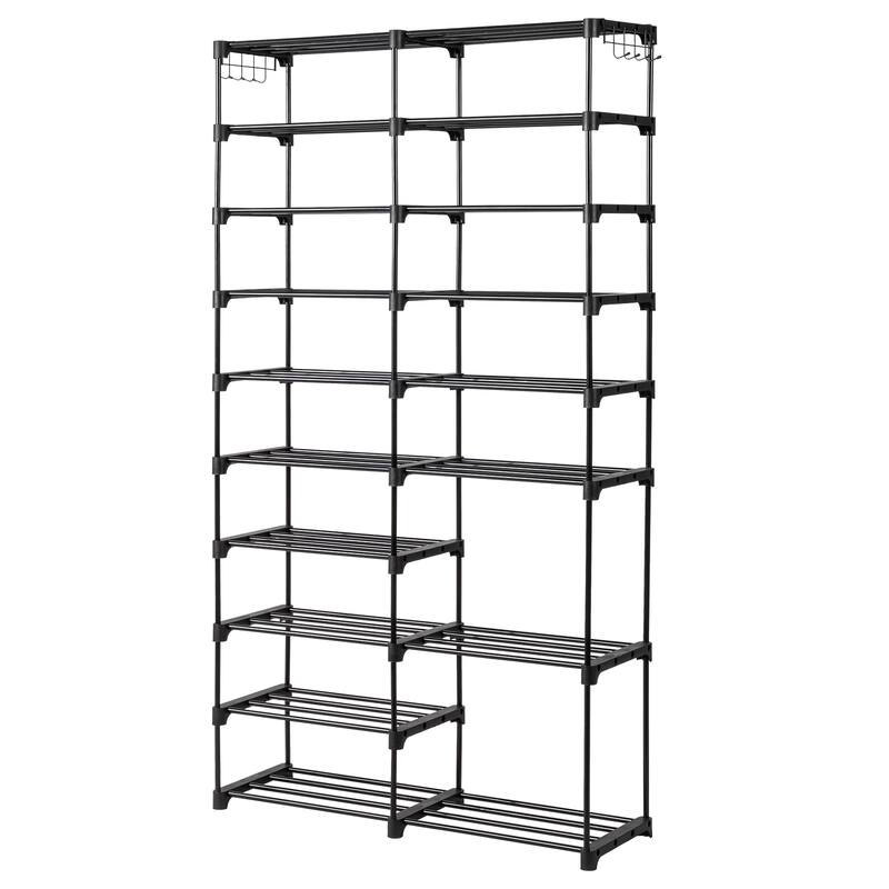 Minimalist Shoe Rack with Iron Frame Durable Non-Woven Storage Organizer for Shoes & Boots