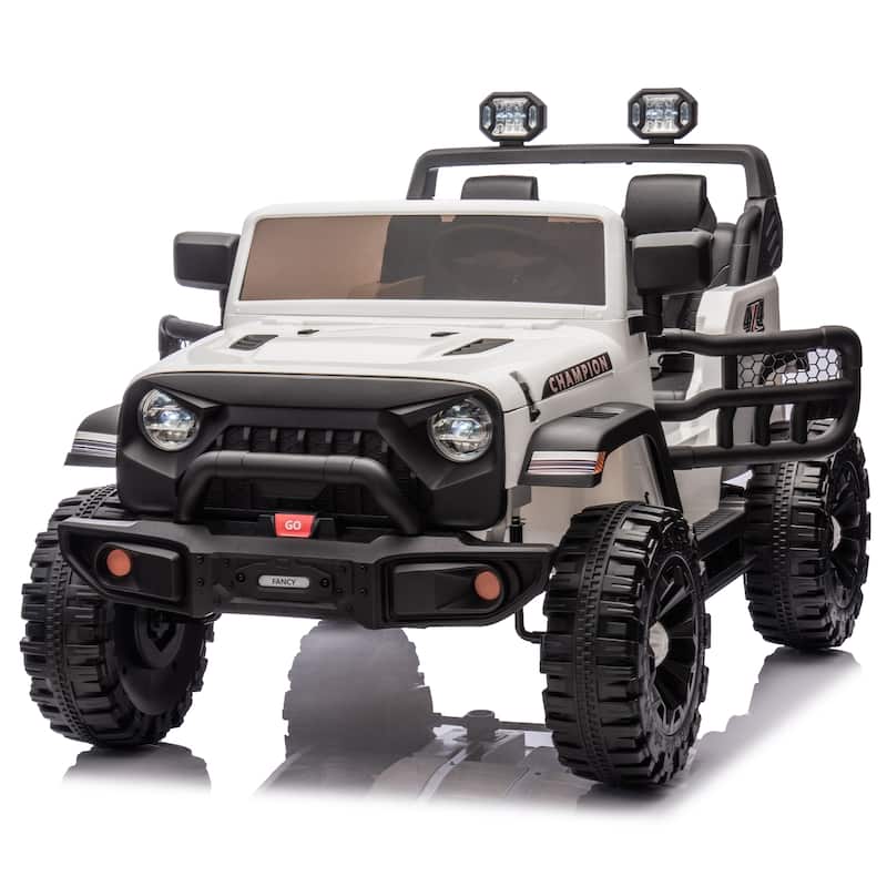 24V Two-Seater Kids Ride On Electric Car W/Parents Control,400w Motor,Provide A Speed Of 1.86-4.35mph For Kids Of 3+