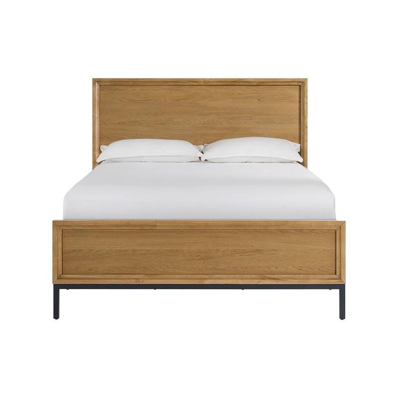 Newport Wood Bed, Natural Oak, Queen