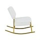 preview thumbnail 12 of 44, Roomfitters Teddy Suede Rocking Chair with Gold Legs, Cushioned Modern Accent Chair for Living Room or Office