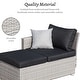 preview thumbnail 7 of 28, 3 Piece Patio Conversation Sets Outdoor Couch Patio Furniture Sectional Wicker Sofa Set