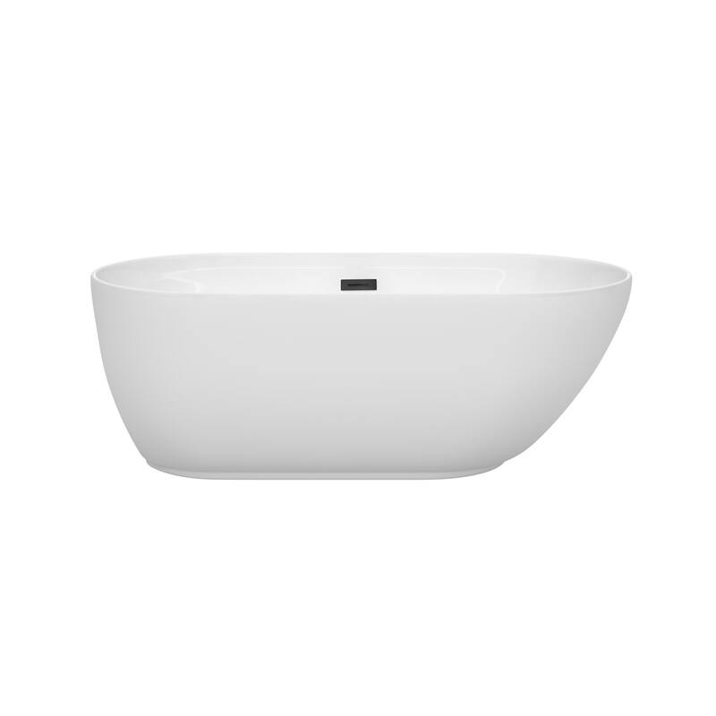 Wyndham Collection Melissa 60" Free Standing Acrylic Soaking Tub with