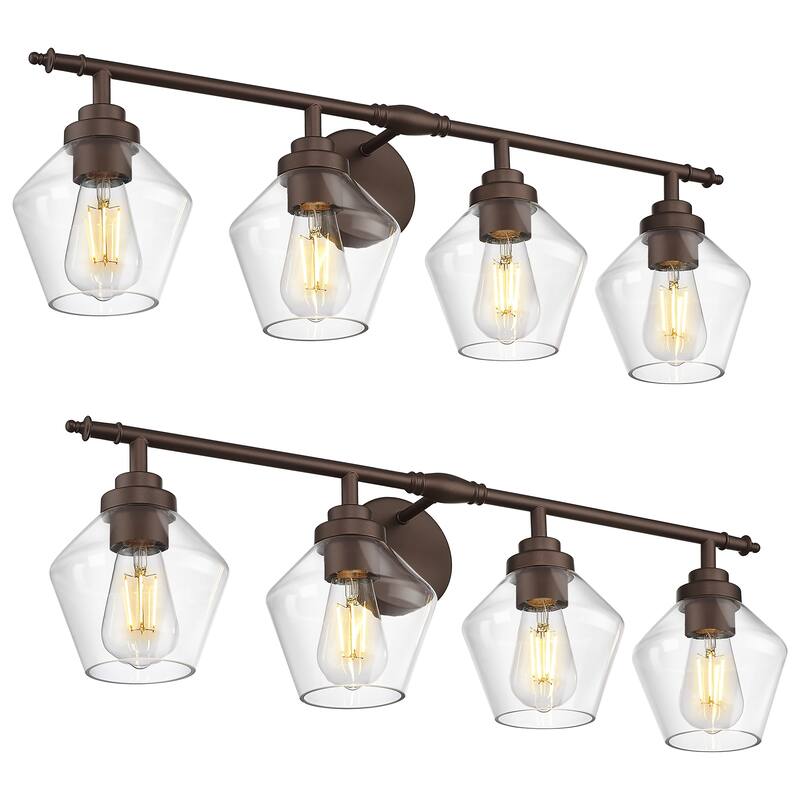 3/4-Light Modern Bathroom Vanity Light