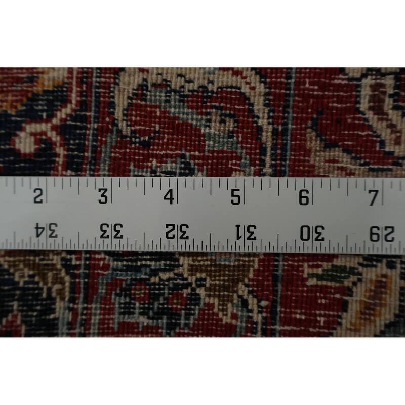 Hand Knotted Oriental 100% Wool Carpet Traditional Floral Beige & Ivories Isfahan Area Rug - 12' 10'' X 8' 9''