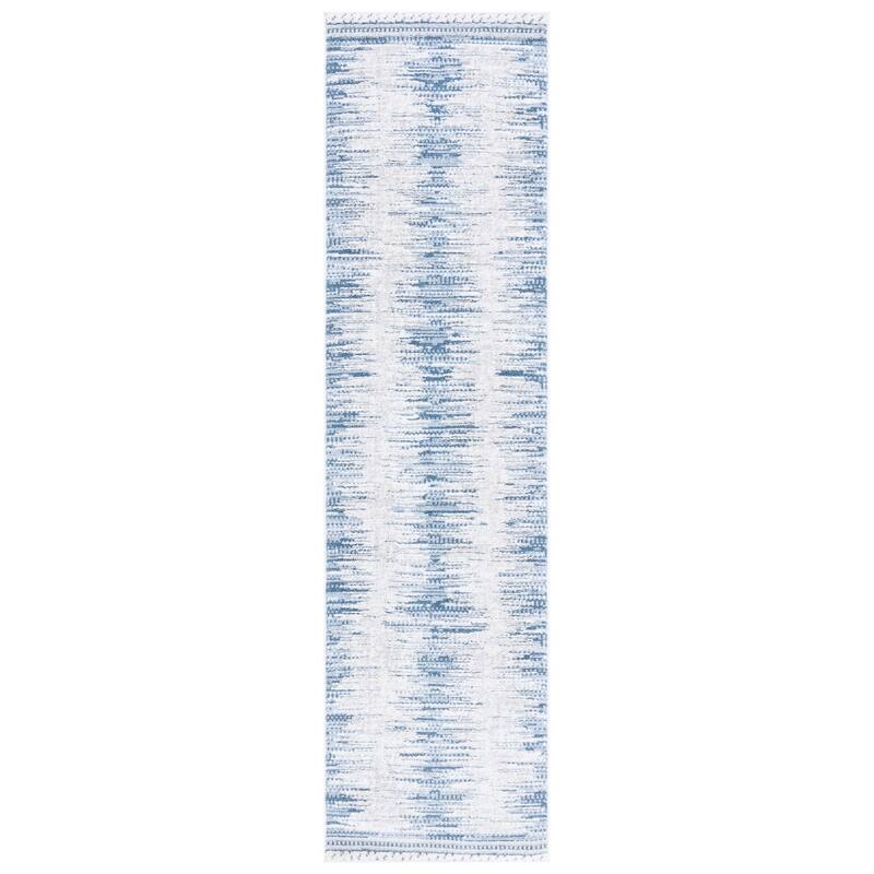 SAFAVIEH Alamo Manja Rustic Rug - 2'2" x 8' Runner - Grey/Blue