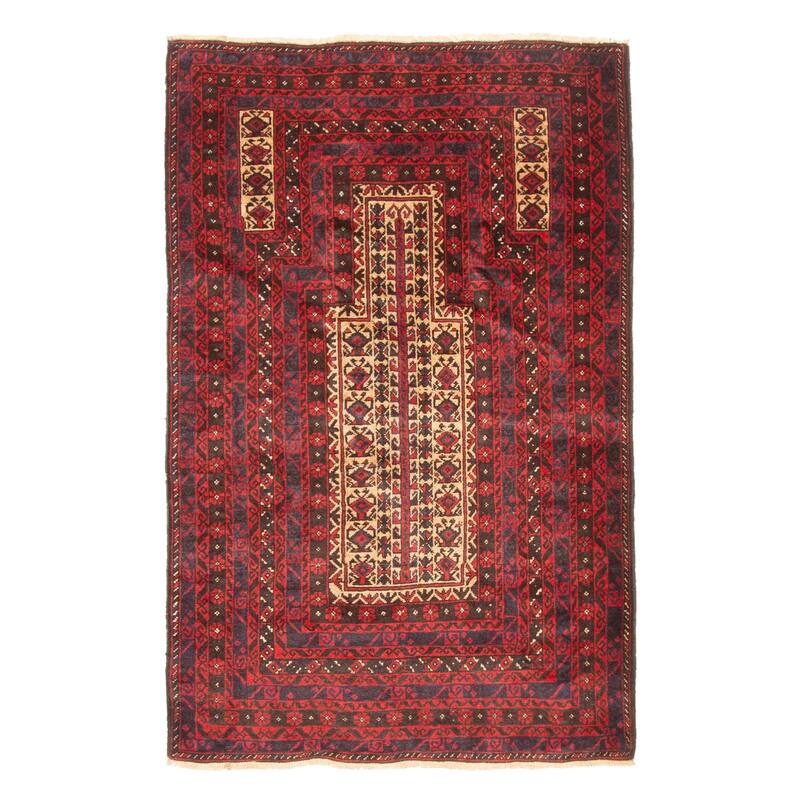 ECARPETGALLERY Hand-knotted Teimani Beige Wool Rug - 3'0 x 4'8