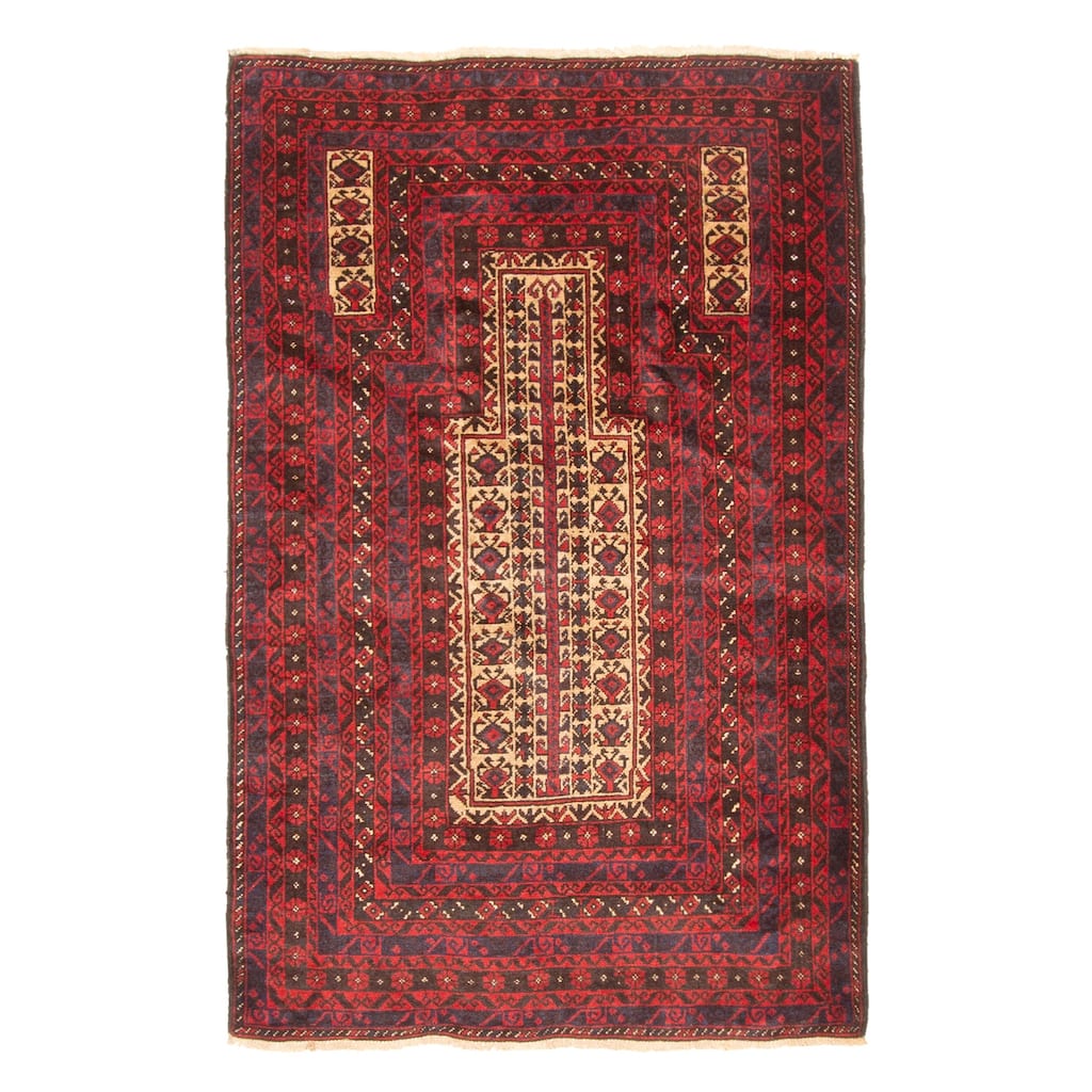 ECARPETGALLERY Hand-knotted Teimani Beige Wool Rug - 3'0 x 4'8