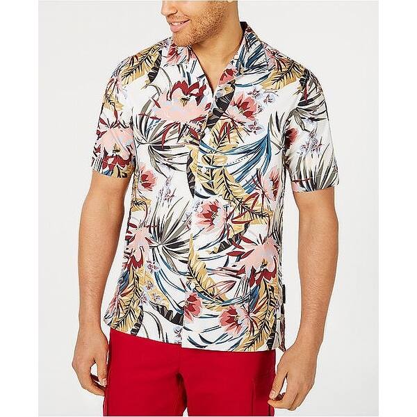 Shop Sean John Mens Shirt White Size 4xl Button Down Resort Short