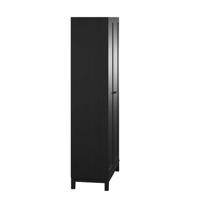 Prepac Yaletown 72" Tall Storage Cabinet with Wood Legs, Pantry Cabinet with 3 Adjustable Shelves - 32" W x 72" H x 16" D