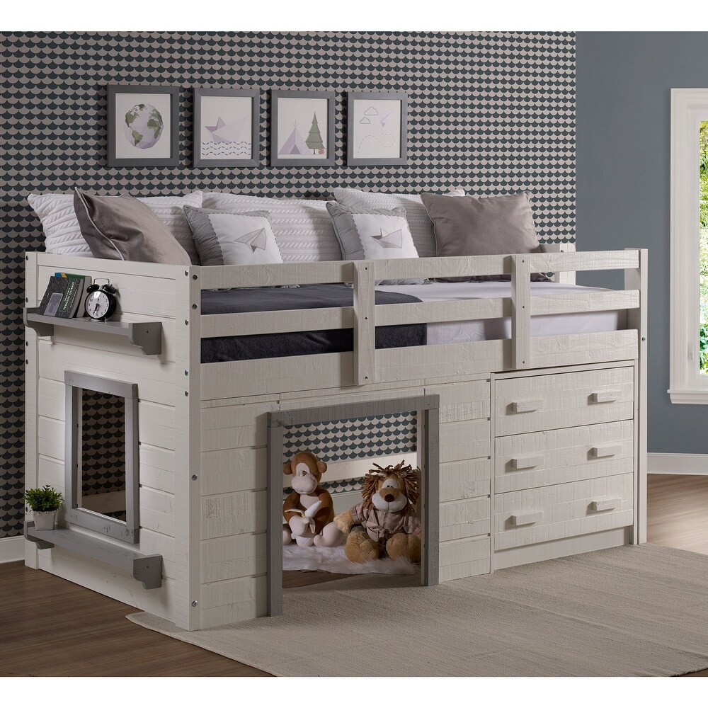 Donco Kids Sweet Dreams Twin-size Low Loft Bed