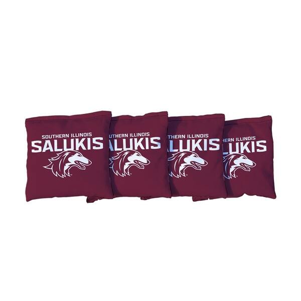 slide 2 of 3, SOUTHERN ILLINOIS SIUC SALUKIS Maroon Cornhole Bags All-Weather Resin Filled