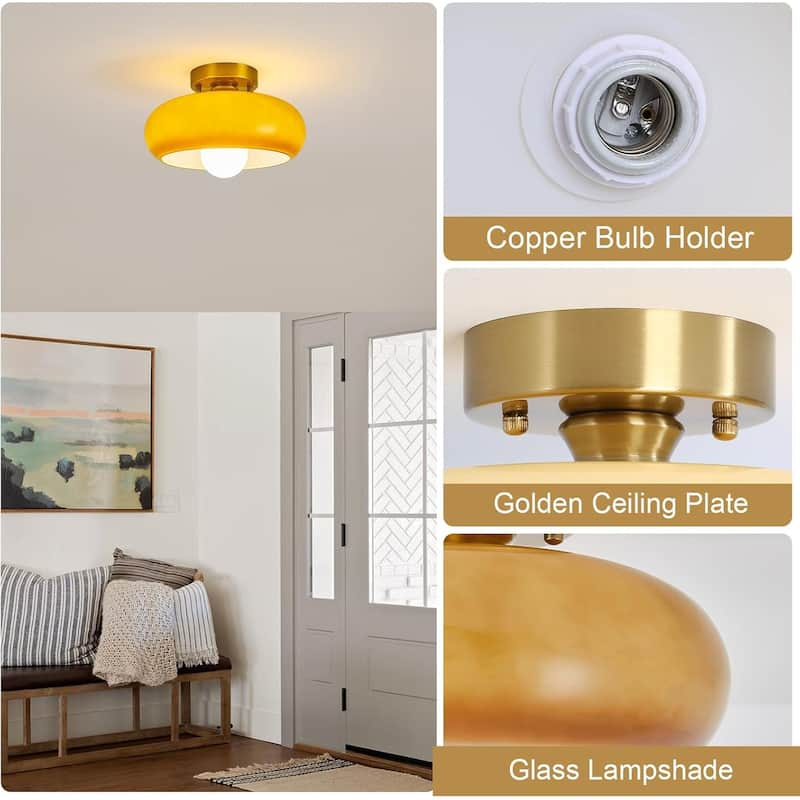 11.02 inch bedroom light brown ceiling light glass kitchen light