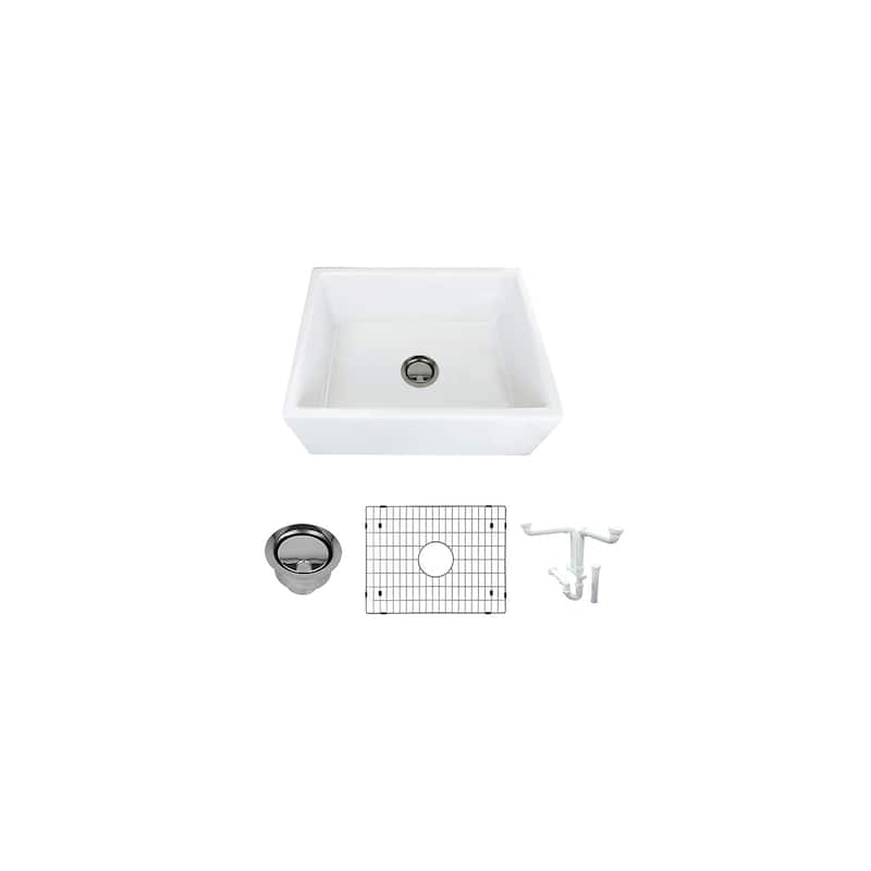 Transolid Porter 18" x 21" Farmhouse/Apron Front Kitchen Sink - 21" x 18" x 10"