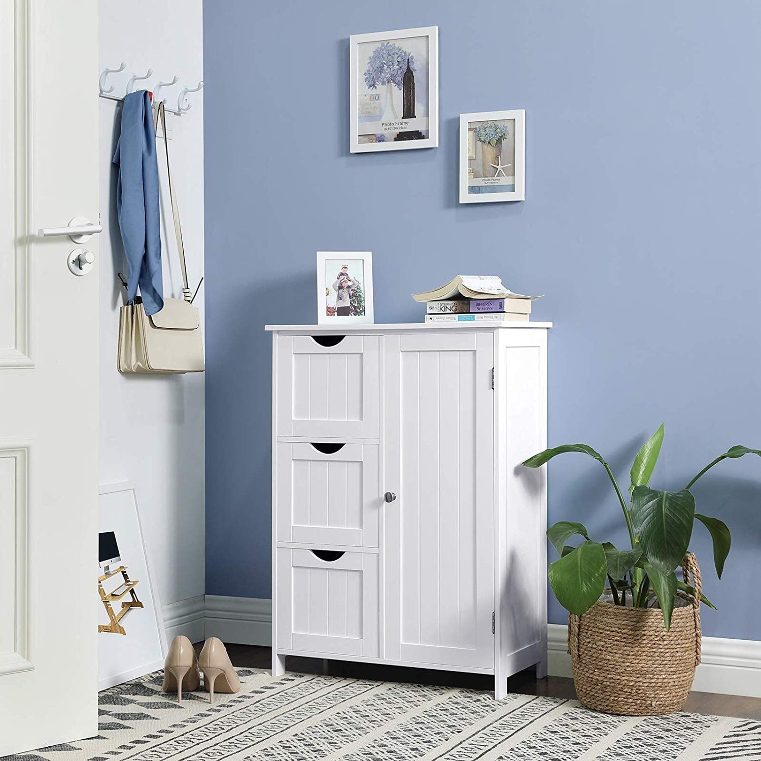 VASAGLE Bathroom Storage Cabinet, Floor Cabinet with 3 Large Drawers and 1  Adjustable Shelf - 11.8D x 23.6W x 31.9H - On Sale - Bed Bath u0026 Beyond -  36648325